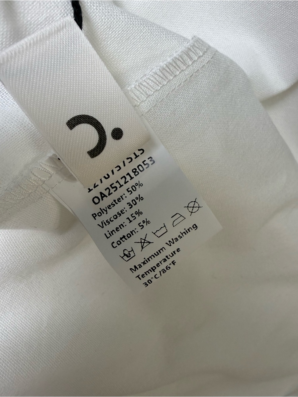 Commense White Linen Blend V Neck Bow Belt Midi Dress Slit NWT Small - Picture 13 of 15